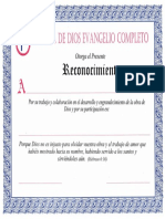 Certificado de Reconocimiento