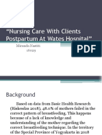 Nursing Care With Clients Postpartum at Wates