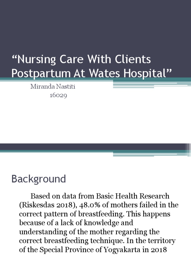 Postpartum Nursing Care at Wates Hospital | PDF | Postpartum Period ...