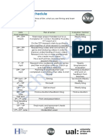 production schedule