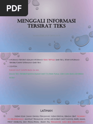 6 Menggali Informasi Tersirat Teks