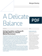 A Delicate Balance: Setting Foundation and Nonprofit Spending Policy in A Volatile Market Environment