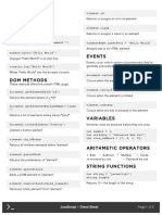 Cheat Sheet: Javascript