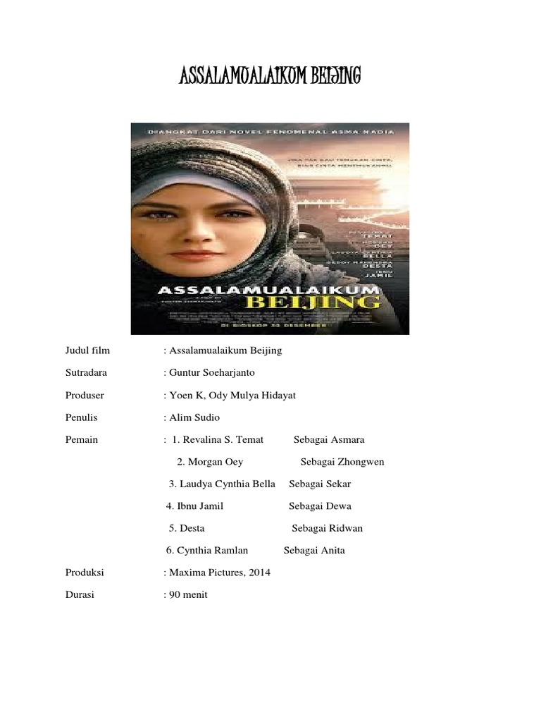 Assalamualaikum Beijing | PDF