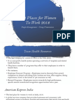 Best Places For Women To Work 2018: People Management - Group Presentation