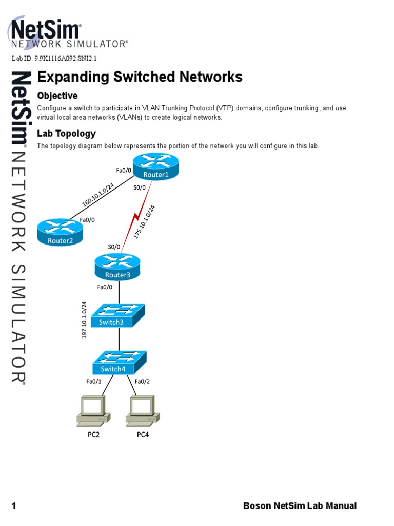 Expanding Switched Networks Objective PDF Network Switch Ip Address