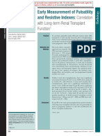 Correlation With Long-Term Renal Transplant Function: Early Measurement of Pulsatility and Resistive Indexes