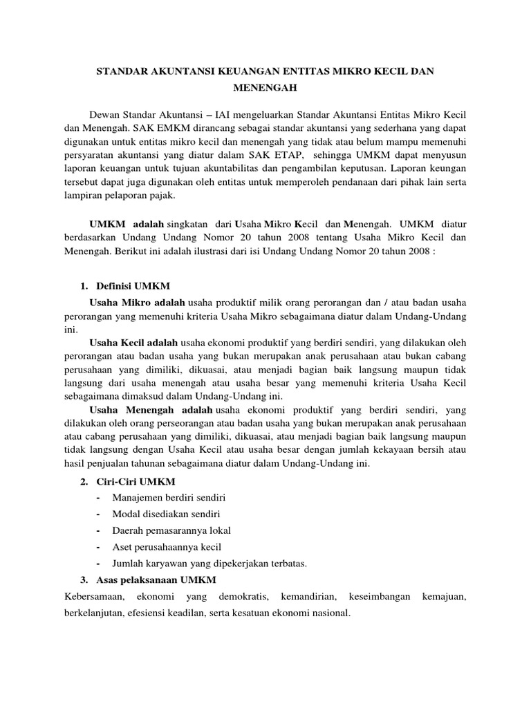 Makalah Usaha Mikro Kecil Dan Menengah