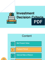 Investment Decision Criteria