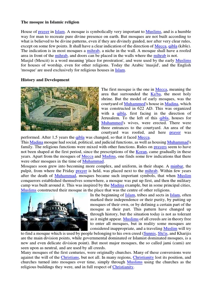Understanding the Mosque in Islam | PDF | Old Testament | Mosque