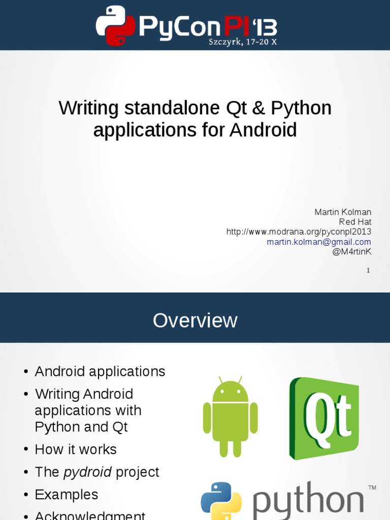 Python and QT For Android | PDF | Android (Operating System) | Python ...