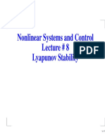 Nonlinear Systems and Control Lecture # 8 Lyapunov Stability