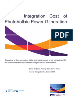 System Integration Cost of PhotoVoltaic Power Generation