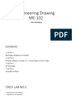 Engineering Drawing ME-102: CREO Modeling