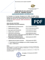 Comunicado 13 Etapa III-i Tramo Presentacion de Solicitudes en Las Plazas Vacantes de Eba Avanzado Matematico