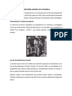 La Reforma Agraria en Guatemala