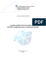 Unesp: As Relações Socias para Jean PIAGET: Implicações para A Educação Escolar