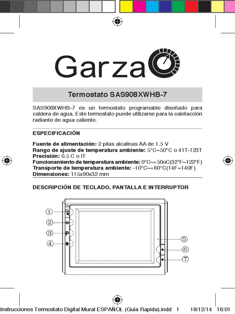 Manual de instrucciones del termostato con compensación climática