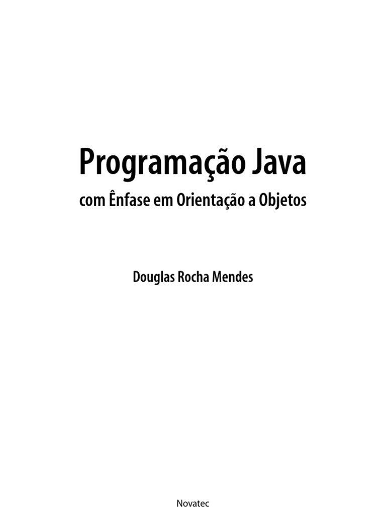 Programação Java Pdf Java Linguagem De Programação Linguagem De