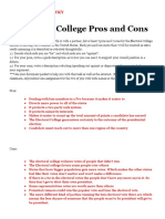 M - Electoral College Pros and Cons