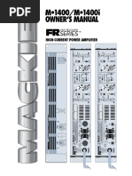 M - 1400/M - 1400i Owner'S Manual: High-Current Power Amplifier