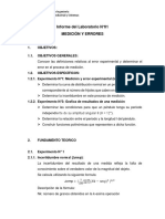 Informe N°1 Laboratorio Física I - Mediciones y Errores