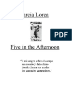 Five in the Afternoon Garcia Lorca