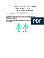 Códigos de Colores de Los Electrodos Del Electrocardiograma