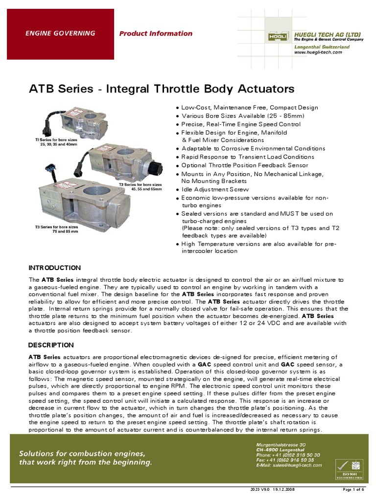Engine Throttle Actuator Guide | PDF | Throttle | Turbocharger