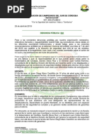 Denuncia Publica 084 Joven Desplazado Retornado Cae en Mina Antipersonal -