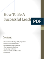 How To Be A Successful Leader