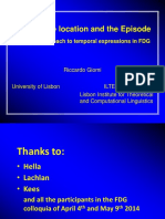 Tense, Time Location and The Episode: A Revised Approach To Temporal Expressions in FDG