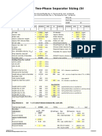 Vertical Two-Phase Separator Sizing (SI Units) : Client Proj No Project Calc No Subject Sheet OF