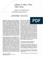 Berkowitz, Donnerstein - 1982 - External Validity Is More Than Skin Deep Some Answers To Criticisms of Laboratory Experiments PDF