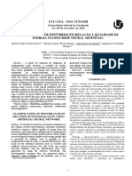 Classificação de Distúrbios em Relação À Qualidade de Energia Usando Rede Neural Artificial