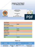 Emergency Case Report 4 - 5 February 2019: TH TH