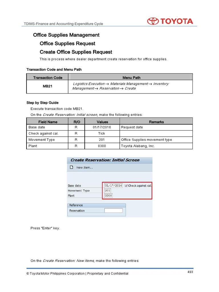 Office Supplies Management Office Supplies Request Create Office