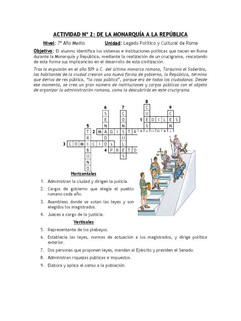 Actividad 2 Roma Crucigrama Septimo Revisado PDF