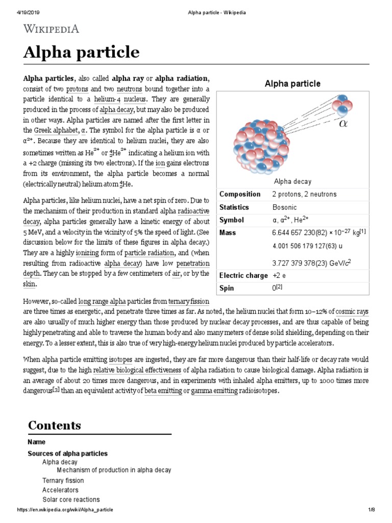 Alpha Particle PDF | PDF | Radioactive Decay | Nuclear Fission