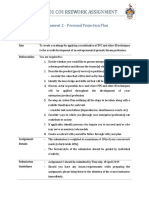 Ieng 3001 Coursework Assignment: Assignment 2 - Personal Projection Plan