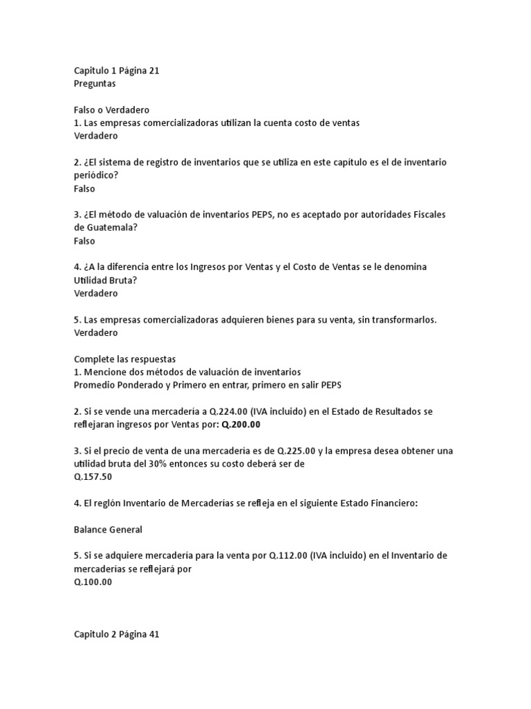 Contabilidad Para Administradores 2 Pdf Inventario Costo