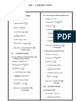 Xii - Labor Cost: I.) Excavation Works B.) Concreting of Reinforcing Flooring