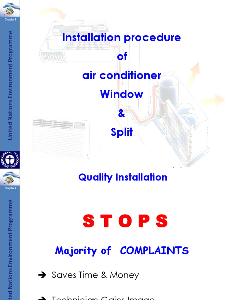 Installation Procedure of Air Conditioner Window & Split: Training ...
