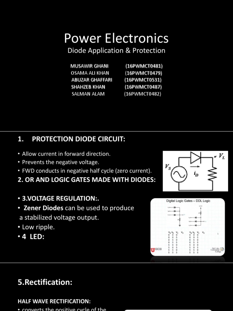 Diode Applications in Power Electronics | PDF | Science & Mathematics