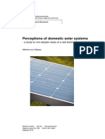 Perceptions of Domestic Solar Systems: - A Study On Non-Adopter Views of A New Technology