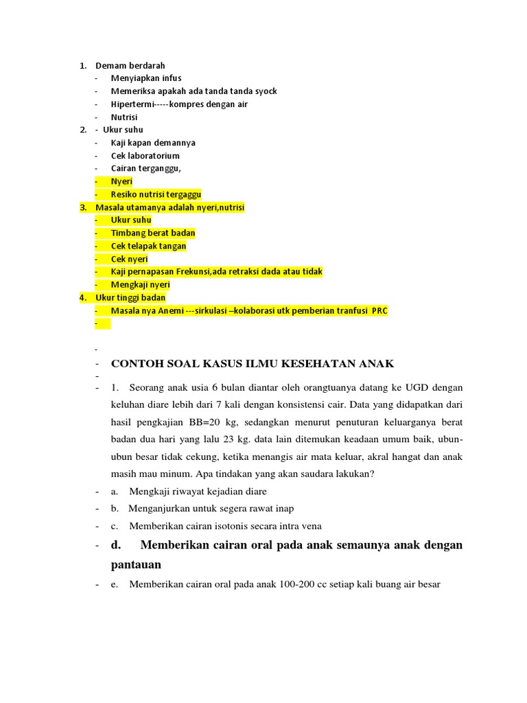 Contoh Soal Kasus Anak