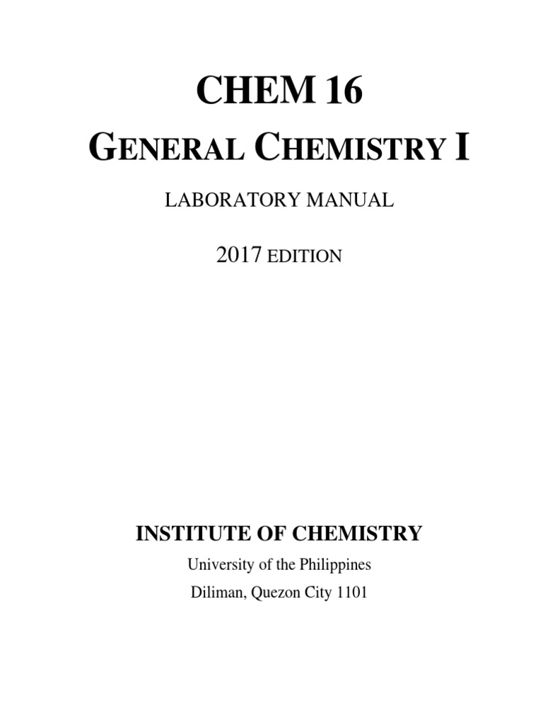 General Chemistry Laboratory Manual Significant Figures Acid Free
