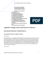 Appendix 3 Sample Letters and Forms for Conference