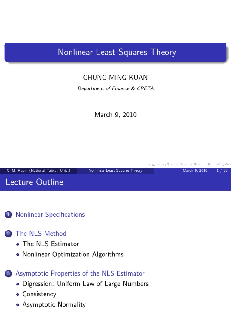 Nonlinear Least Squares Optimization | PDF | Artificial Neural Network ...