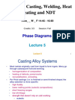 MECH 423 Casting, Welding, Heat Treating and NDT: Phase Diagrams